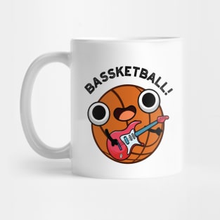 Bassketball Funny Basketball Music Pun Mug